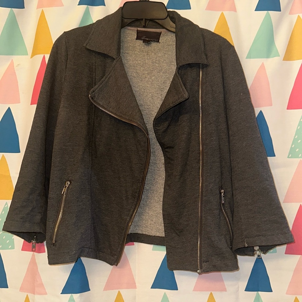 Gray Cropped Jacket